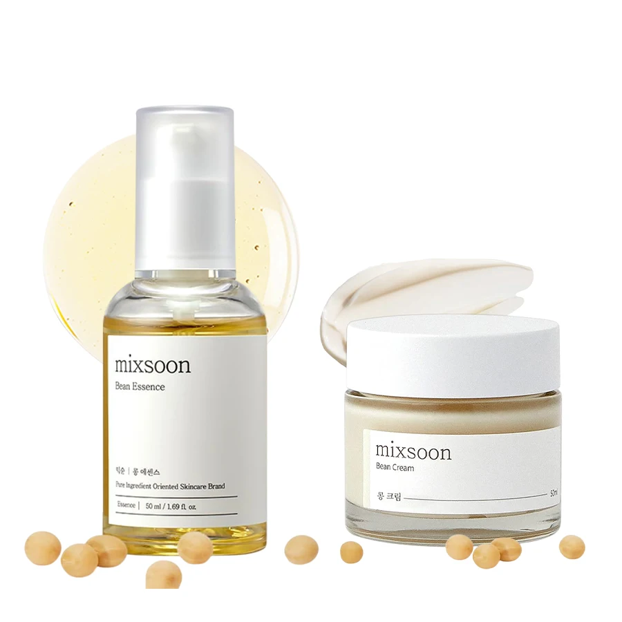 Korean Skincare Routine - Набор кремов с экстрактом бобов Mixsoon